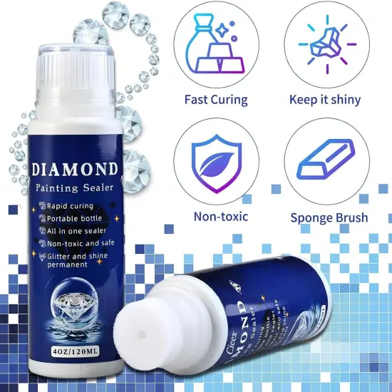 120ml Diamond Painting Sealer Protectant Brightener, Diamond Art Painting Accessories Glue {4}
