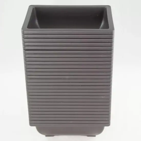 28 Rectangular Plastic Cactus & Succulent, Bonsai Pot - 6.25"x 4.75"x 2" Brown {4}