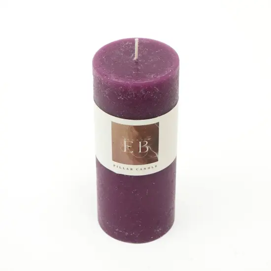Rustic Unscented Wax Pillar Candle &ndash; Multiple Colors & Sizes {2}