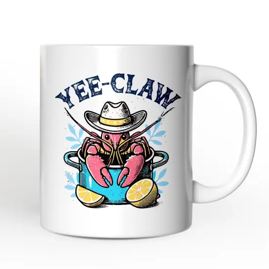 Crawfish Yee-Claw Western Cowboy Mug, Summer Boil Season Gift for Fisherman {1}