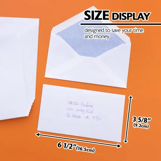 BAZIC #6 3/4 Gummed Closure Security Envelope (80/Pack) {2}