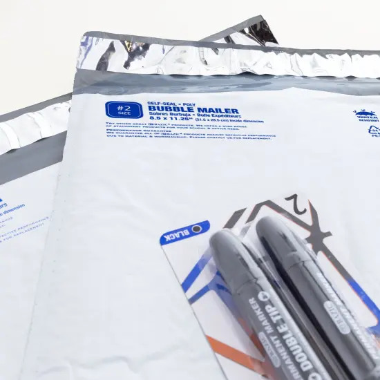 BAZIC Poly Bubble Mailer (#2) 8.5" x 11.25" (3/Pack) {6}