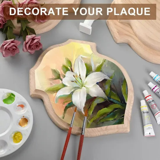 3 Pieces Unfinished Wooden Shield Plaque {3}