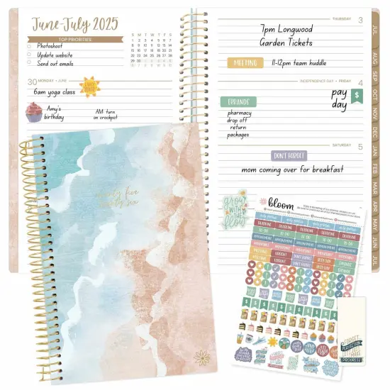 bloom daily planners 2025-26 Academic Planner, Soft Cover, 5.5" x 8.25", Ocean Oasis {3}