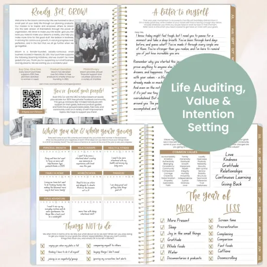 bloom daily planners 2025-26 Academic Planner, Soft Cover, 8.5" x 11", Iridescent Opal {5}