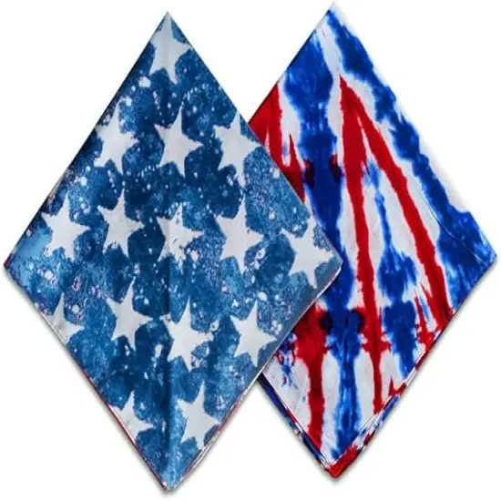 Patriotic Bandanas American Flag Bandana July 4th Headband Memorial Day Decorations Bandana for Women Men {1}