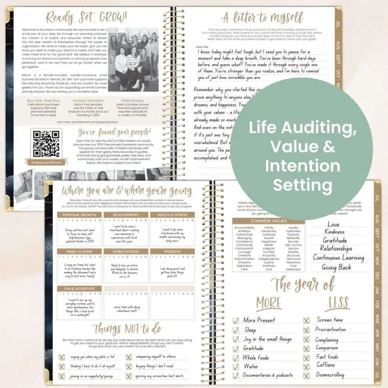 bloom daily planners 2025-26 Academic Planner, Hard Cover, 8.5" x 11", Midnight Sky {5}