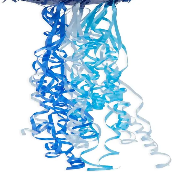 Blue Number 8 Pull String Pinata, Party Game for Kids, 16.5 x 11.3 In Fillable Hanging Decoration for 8th Birthday Decorations for Boys Girls, Holds Candy, Toys, Confetti {5}