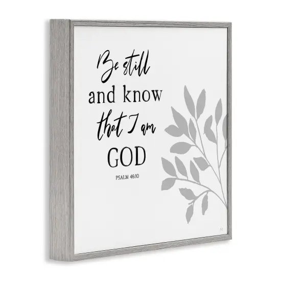 Stupell Industries Be Still Spiritual Proverb Framed Giclee By Val Rhodes {3}