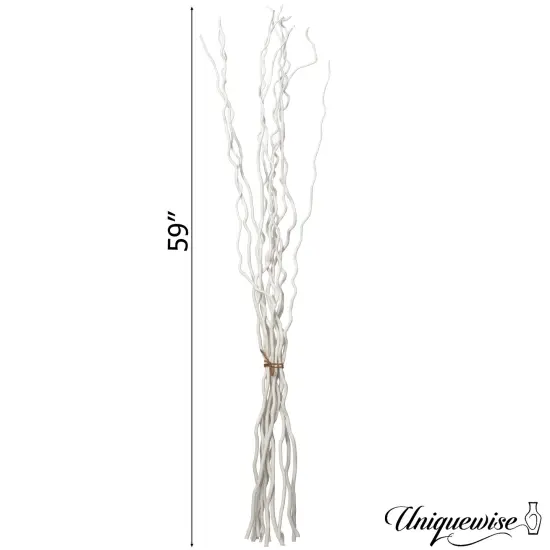 Uniquewise 12pc 59" Natural Dried Willow Twigs Ideal Sticks for DIY Crafts Decorative Stems Floral Arrangements Floor Vase Fillers Wedding Centerpieces Event Decorations and Home D&eacute;cor Accents, White {3}