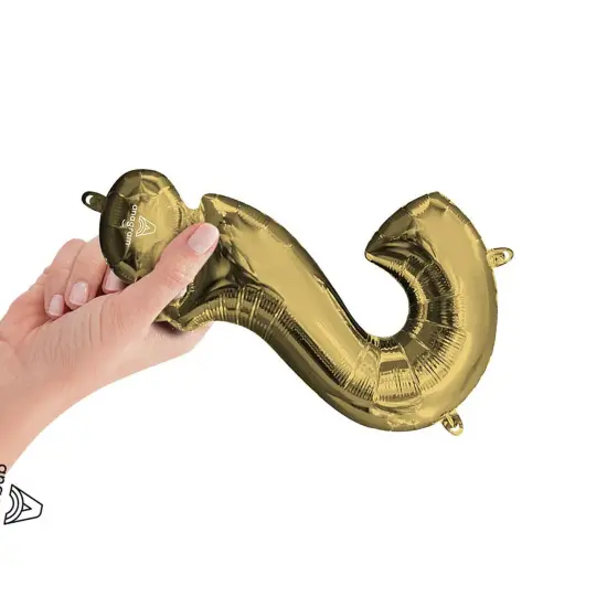 Anagram&reg; 16 Inch Symbol Question Mark White Gold Air Fill Only {4}