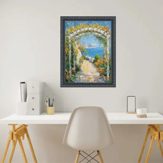 Beaded Black Scoop Picture Frame 16x16 frame {5}