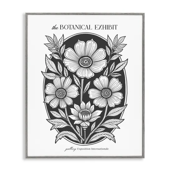 Stupell Industries Mirrored Flowers Vignette Framed Giclee By Lettered and Lined {1}