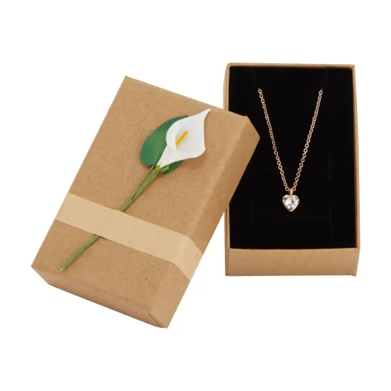 12-Pack Jewelry Gift Boxes with Lids - Lily Flower Small Cardboard Gift Box for Necklace Packaging Bulk (3.5 x 2.2 In) {3}