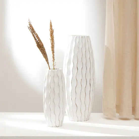 Wooden Decorative Accent Vase-6x18 Inch {1}