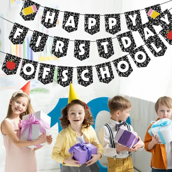 First Day of School Banner Decorations Sign for Classroom {5}