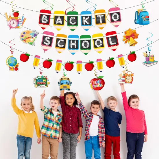 21 Pcs Back To School Decorations Banners {5}