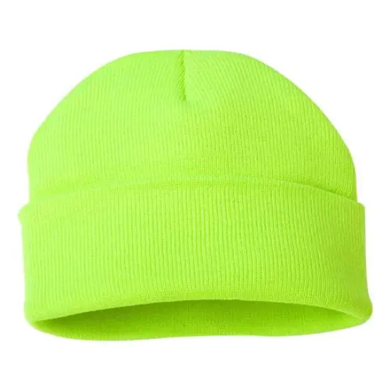 Sportsman&reg; Solid Cuffed Beanie Safety Yellow {2}