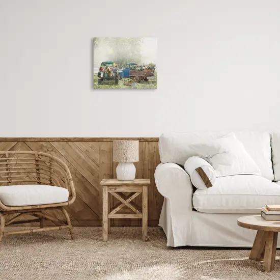 Stupell Industries Rustic Trucks with Country Flowers Canvas By Nan {2}