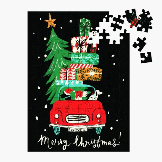 CHRISTMAS CAR PUZZLE ORNAMENT {2}
