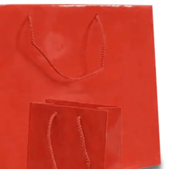 Compact Glossy Euro Totes 16'' x 6'' x 12'' for Jewelry and Accessories Red {7}