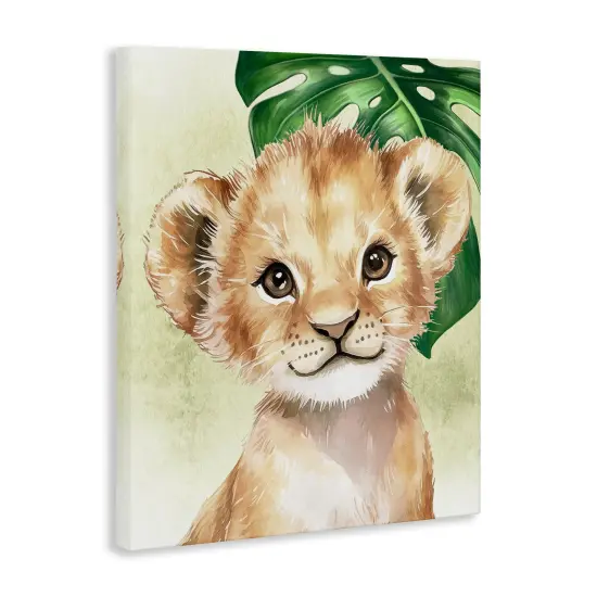 Stupell Industries Jungle Friends Baby Lion Canvas By Christine Simpson Art {3}