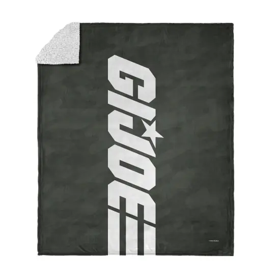 Hasbro GI Joe Symbols Silk Touch Sherpa Throw Blanket {1}