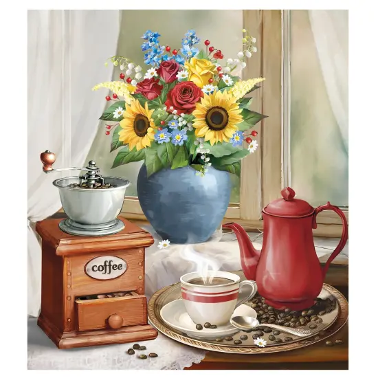 Collections Etc Time for Coffee Charming Dishwasher Magnet {2}