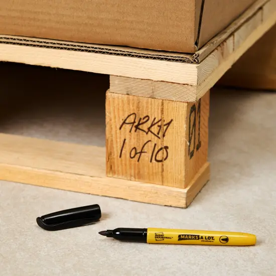 Avery UltraDuty Marks A Lot Permanent Markers, Bullet Tip, Water Resistant, Industrial Grade Ink, 12 Black Markers (29840) {5}