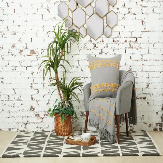 Tabb Boulder Ochre 50" x 60" Throw Blanket {6}