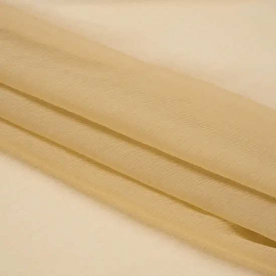 1 Yard Latte Crinkled Silk Chiffon 43" Wide Sheer & Lightweight Fabric {4}