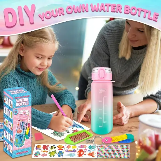 Decorate Your Own Water Bottle Craft Kits (Mermaid) {2}