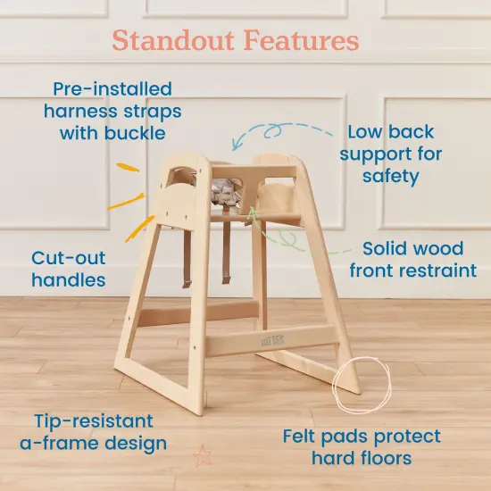 ASATT High Chair, Toddler Chair Antique White {4}
