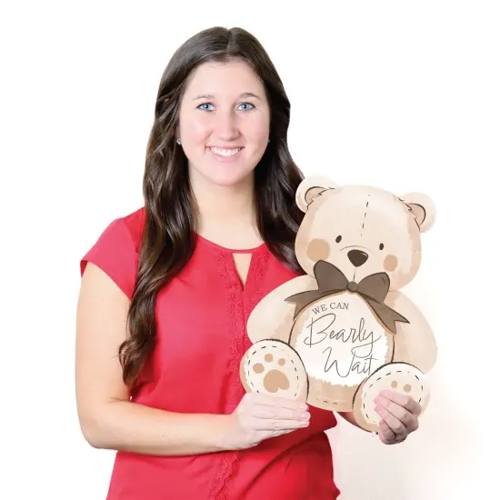 Big Dot of Happiness We Can Bearly Wait - Outdoor Lawn Sign - Teddy Bear Baby Shower Yard Sign - 1 Piece {7}