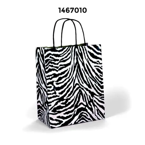 Printed Paper Shopping Bags with Brown Interior Large 16" x 6" x 12" {2}