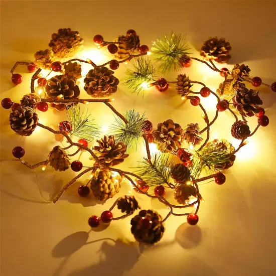 Christmas PineCones String Lights {1}
