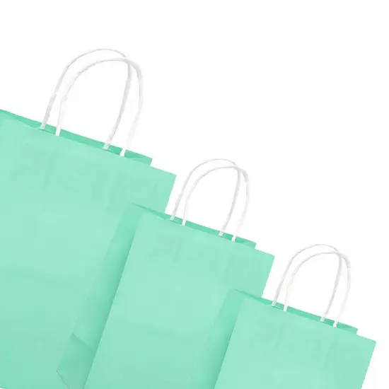 Bright Matte Shopping Bag with White Interior 16" x 6" x 12" {5}