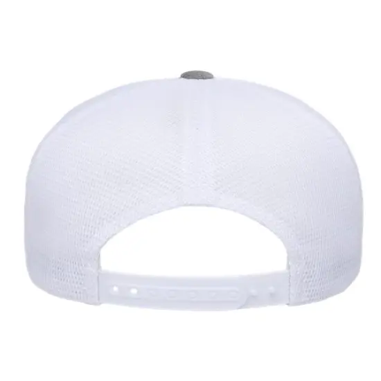 Flexfit&reg; Mesh Back Cap Heather Grey/ White {2}