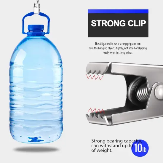 100 PCS Small Curtain Hooks Curtain Clips, Stainless Steel Curtain Rod Hooks(Silver) {4}