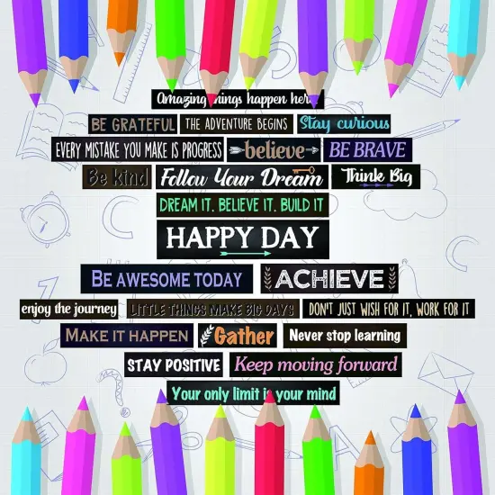 23 Pieces Inspirational Bulletin Board Decorations Motivational Banners {3}