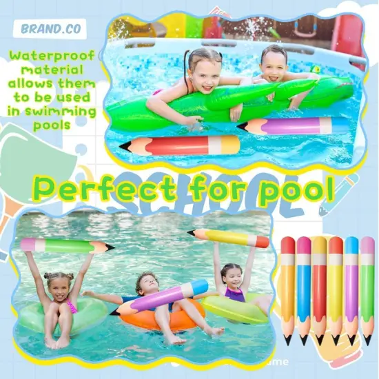 6 Pcs 27.6 Inch Pencil Balloons Multicolor {5}