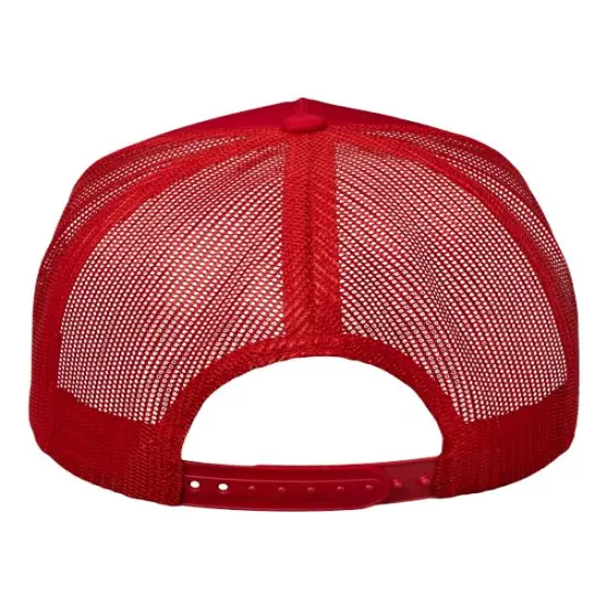 Valucap&reg; Five Panel Trucker Cap Red {2}