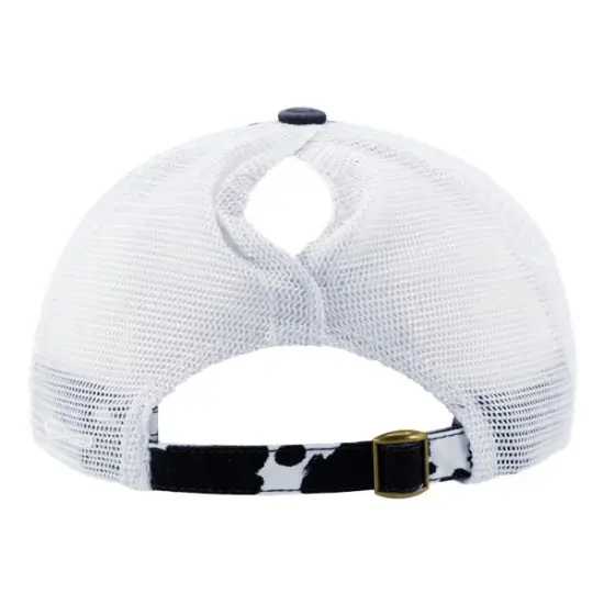 Infinity Her&reg; Women's Printed Visor with Mesh Back Cap Black/ Cow/ White {2}