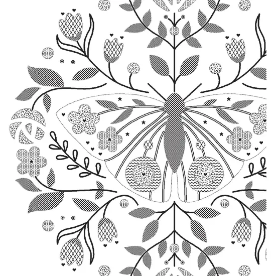 Dimensions 72-76313 Floral Moth Needlepoint Embroidery Kit for Adults, 6" D, Multicolor, 5pcs {5}