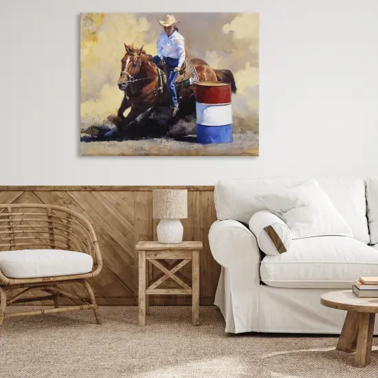 Stupell Industries Cowboy & Horse Gallop Canvas By Julie T. Chapman {2}