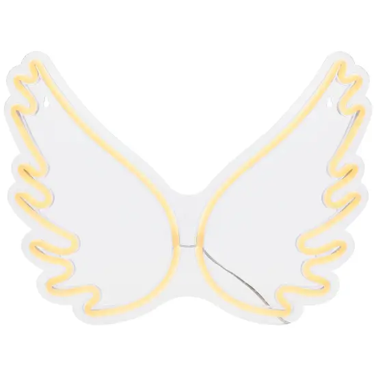 Northlight LED Angel Wings Neon Lighted Christmas Decoration - 17.5" White {3}