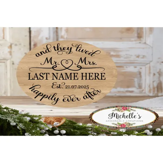 The Lived Happily Ever After Wedding Sign Black {3}