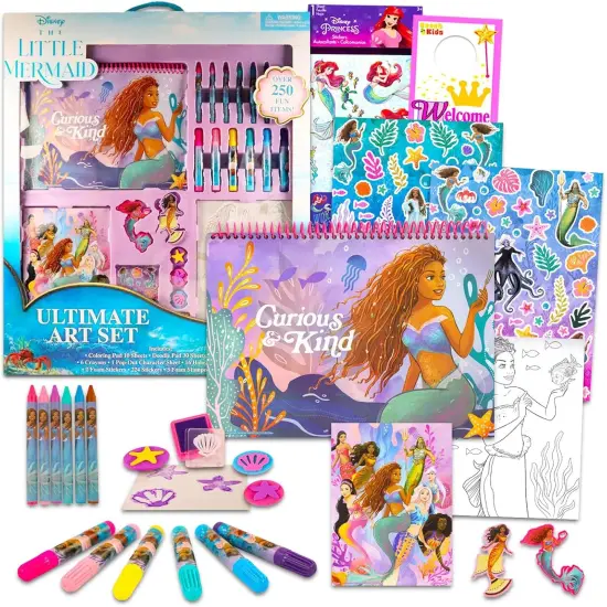 Little Mermaid Art Set, 250+ Pc Little Mermaid Movie Activity Bundle with Coloring Pages {1}