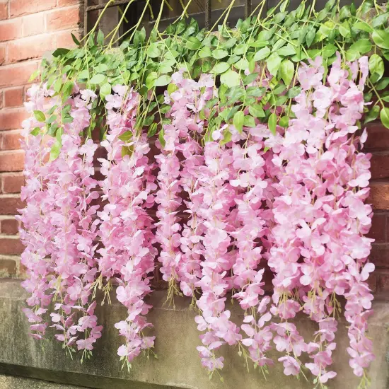 12 Pieces/Each 45 inch / 3.7 ft Wisteria Artificial Flower {3}