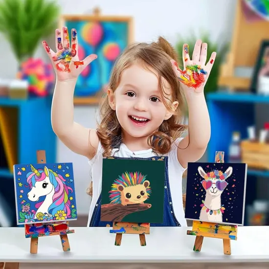 8x8 Inch - 4 Pack Paint by Numbers for Kids(Paint 01) {2}